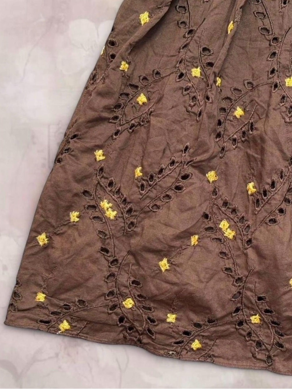 Moda International Brown Mini Dress with Gold Accents - Picture 3 of 7